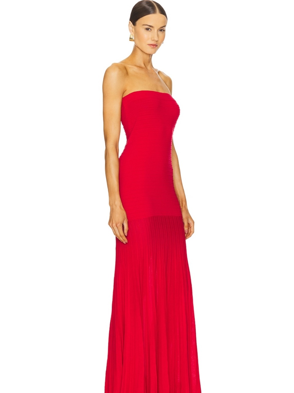 Line & Dot Arlo Tube Dress in cherry Red - Picture 2 of 6
